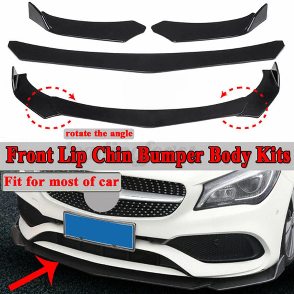Universal Car Front Bumper Lip Body Kit Splitter Body Spoiler Chin