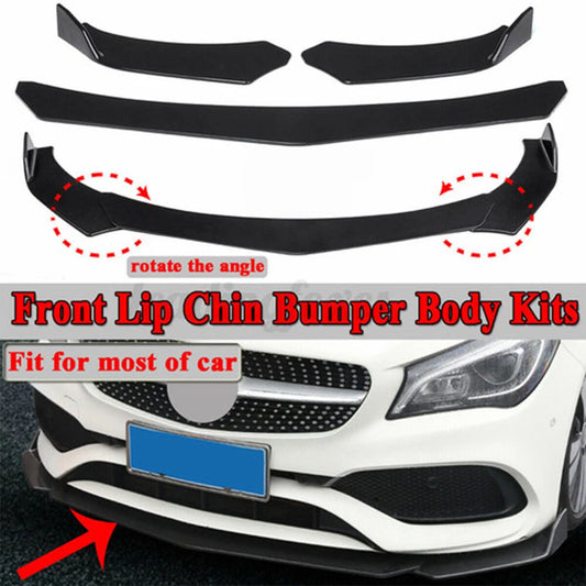 Universal Car Front Bumper Lip Body Kit Splitter Body Spoiler Chin