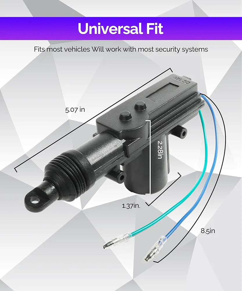 4 Pack Door Lock Actuator,Universal Car Keyless Entry System Kit,Car Accessories Universal Heavy Duty High Power Door Lock Actuator,Power Central Locking System,Works with Most Vehicles