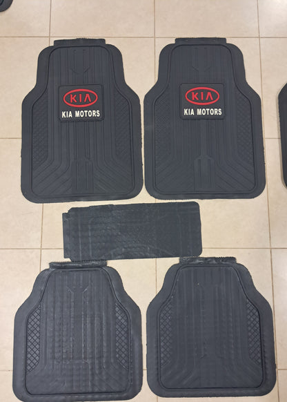 Kia Red Logo RoadMaster Floor Mats Universal Fit All-Weather Car Mats (5 PCS)