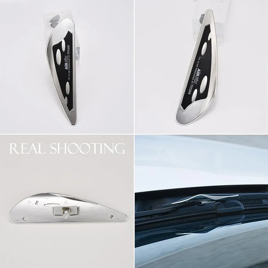 2 Pcs Black Car Windscreen Wiper Stand Windshield Wiper Wing Blade Spoiler Pressure Tablets