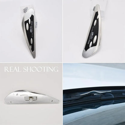 2 Pcs Black Car Windscreen Wiper Stand Windshield Wiper Wing Blade Spoiler Pressure Tablets