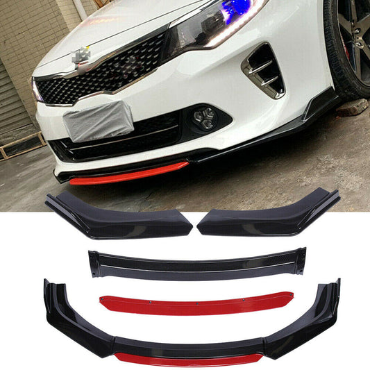 4PCS Universal Car Front Bumper Lip Chin Body Kit For All Cars.