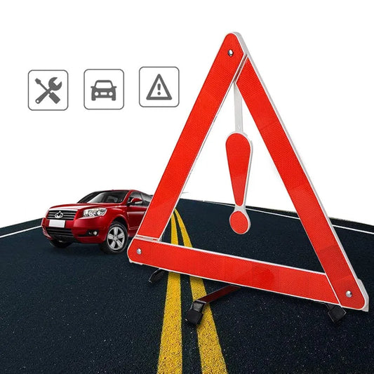 Triangle Reflector,Universal Foldable Emergency Car Truck Van Warning Triangle Signs Road Safety Reflective Exclamation Point Sign Triangle Warning Kit Tool