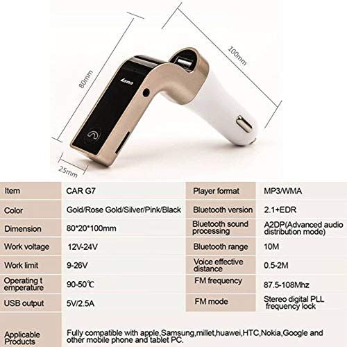 Car Bluetooth Fm transmitter G7