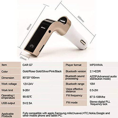 Car Bluetooth Fm transmitter G7