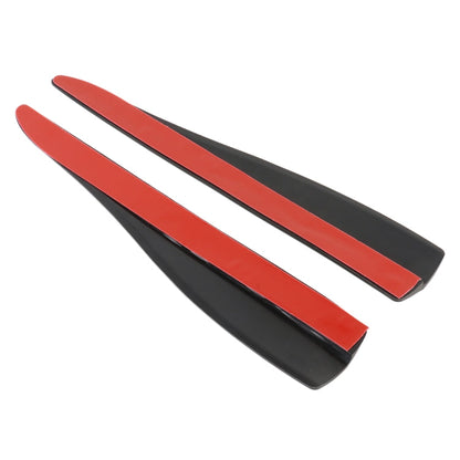 1 Pair Car Carbon Fiber Silicone Bumper Strip, Style: Long (Black)