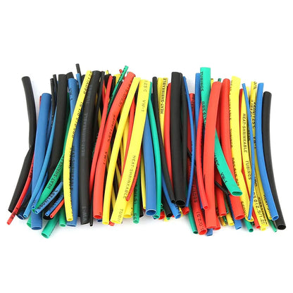 Heat Shrink Sleeve, 100 Pcs 5 Sizes 5 Color Shrink Tube Cable Insulated Sleeve
