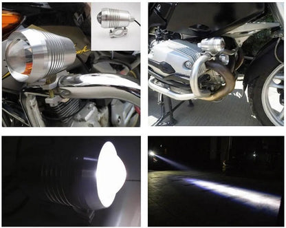 2 pcs Universal Fog Projector Light for All Bikes (15W, White Light, Single Unit), LED