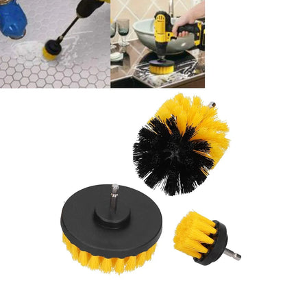 3Pcs Drill Brush Set Nylon Hair Power Scrubber Brush Floor Tile Cleaning Brush Drill Scrub Brushes Kit