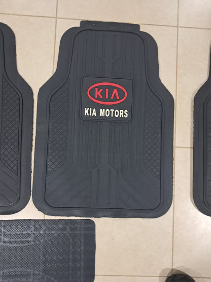 Kia Red Logo RoadMaster Floor Mats Universal Fit All-Weather Car Mats (5 PCS)
