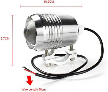 2 pcs Universal Fog Projector Light for All Bikes (15W, White Light, Single Unit), LED