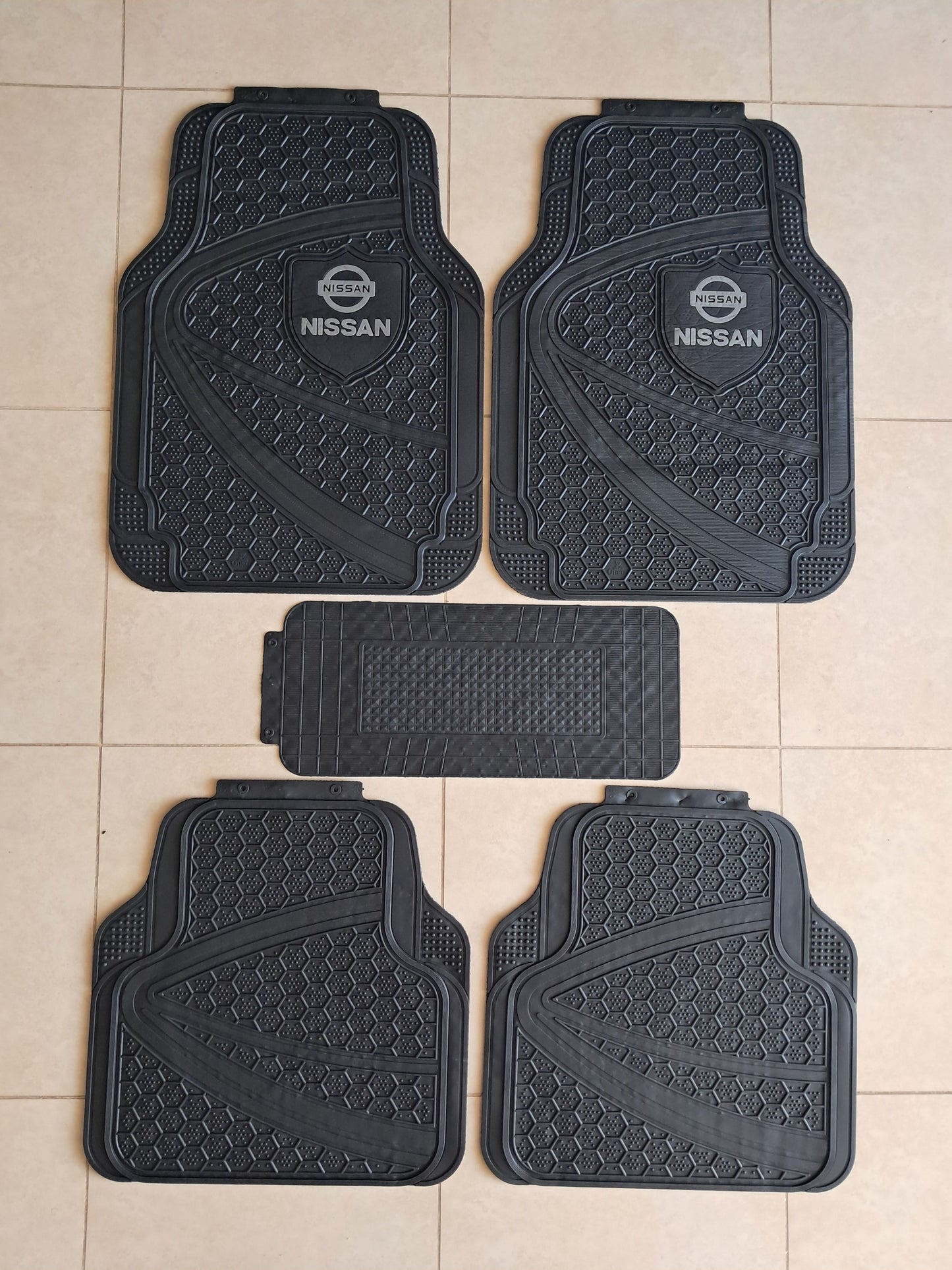 Nissan Premium Shield Design All-Weather 5PCS Floor Mats Set – Universal Fit for All Vehicles