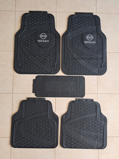 Nissan Premium Shield Design All-Weather 5PCS Floor Mats Set – Universal Fit for All Vehicles