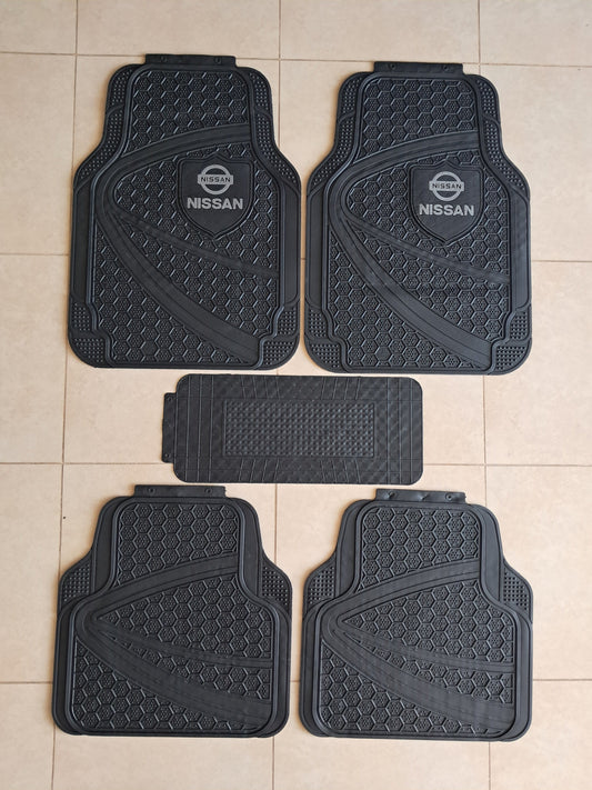 Nissan Premium Shield Design All-Weather 5PCS Floor Mats Set – Universal Fit for All Vehicles