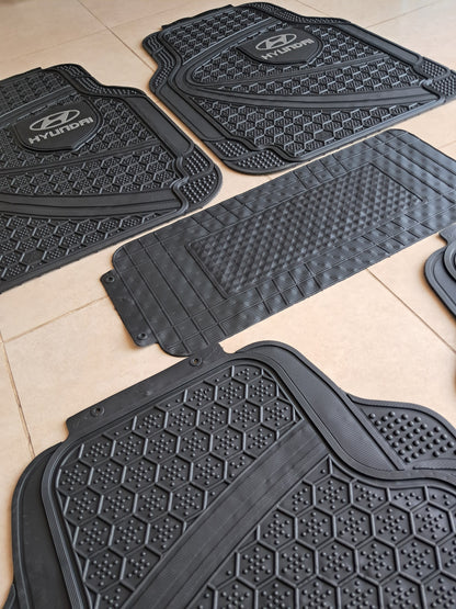 Hyundia Premium Shield Design All-Weather 5PCS Floor Mats Set – Universal Fit for All Vehicles