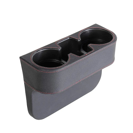 Car Cup Holder Expander with PU Leather Cover, Multifunction Car Seat Pocket Glove Phone Mount Organizer,Car Back Seat Storage for Drink Mug Bottle CellPhones Coasters Cards