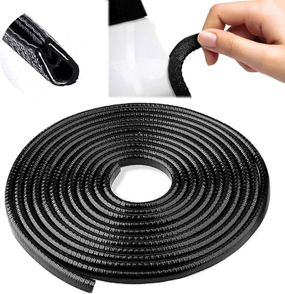 Car Door Protection 5 m Rubber Edge Protection for Most Models Black