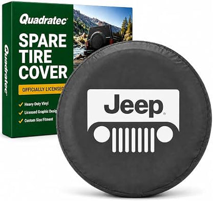Leather Spare Tyre Cover for Jeep Black Tire Cover Spare Fits Compatible with Spare Tire Cover Soft Shell Kit
