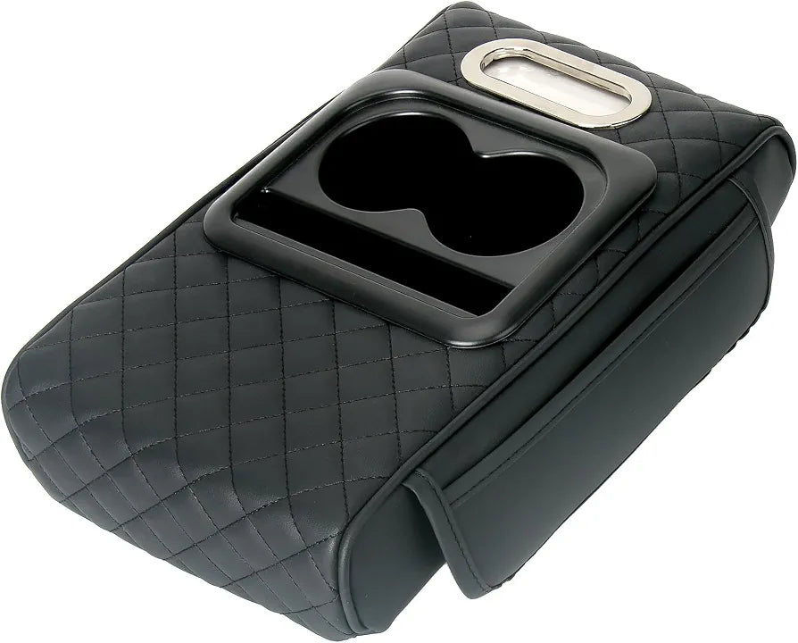 Center Console Armrest Vinyl Leather Trim, Car Armrest Cushion, Anti-Scratch, Suitable for Most Vehicle