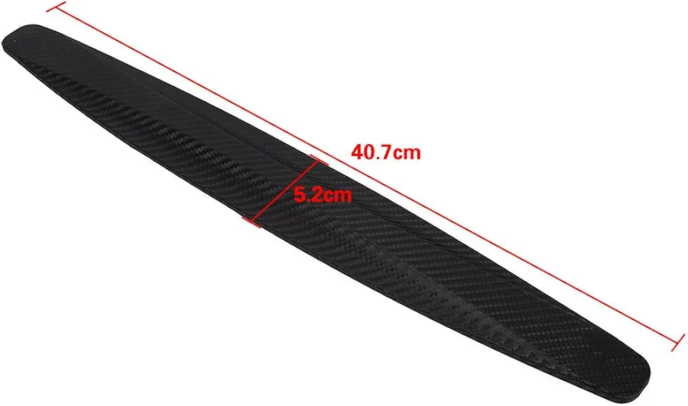 2 Pieces Car Corner Protector Sticker, Carbon Fiber Style Front and Rear Bumper Protector Corner Protector Scratch Sticker(Black)