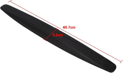 2 Pieces Car Corner Protector Sticker, Carbon Fiber Style Front and Rear Bumper Protector Corner Protector Scratch Sticker(Black)