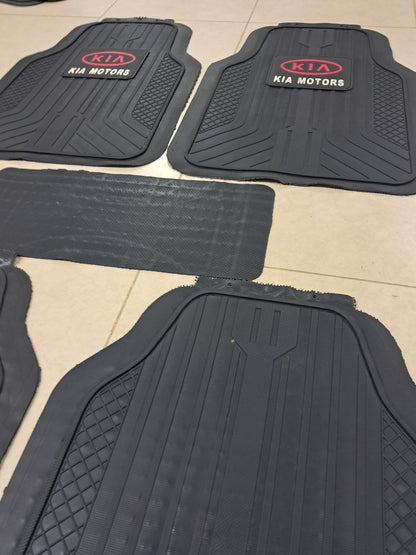 Kia Red Logo RoadMaster Floor Mats Universal Fit All-Weather Car Mats (5 PCS)