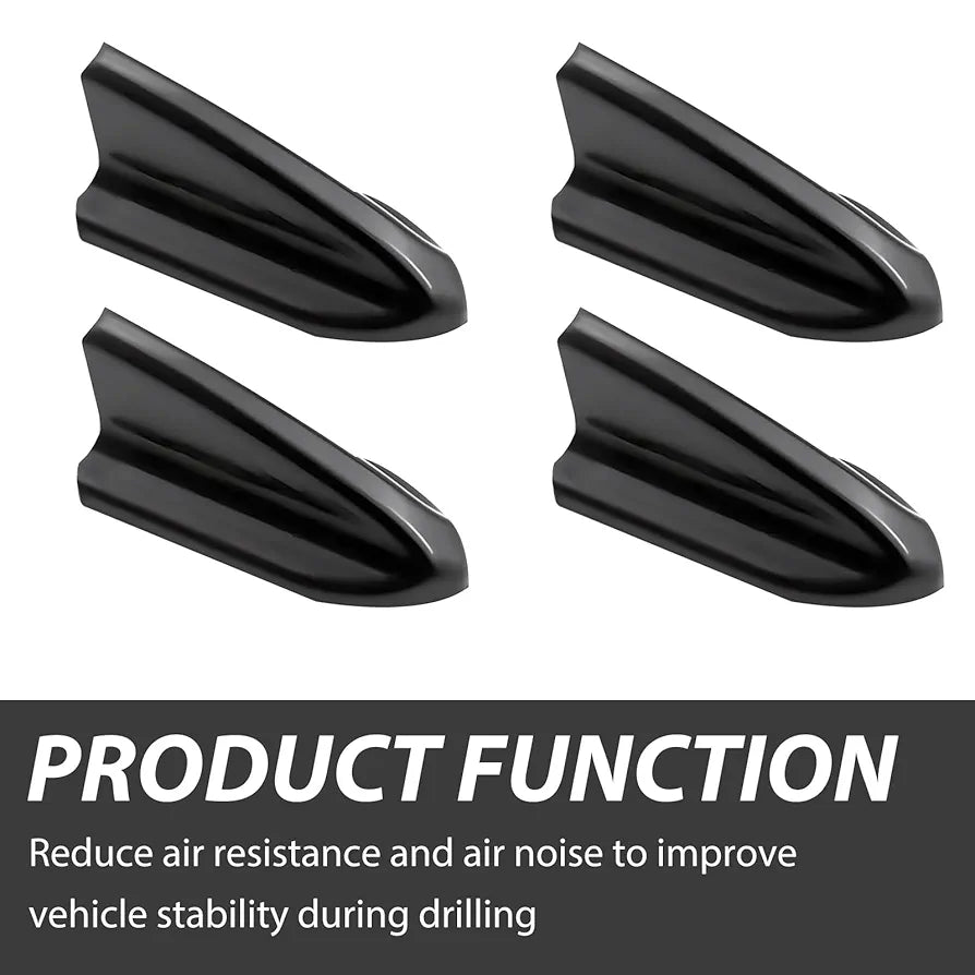 10 PCS Car Diffuser Shark Fin Antenna, Roof Wing Air Vortex Generator, Waterproof and Sun-Proof Self-Adhesive Tail Wing Aerodynamic Spoiler Antenna, Universal for Cars