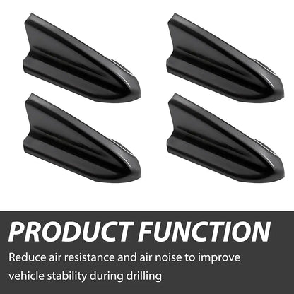10 PCS Car Diffuser Shark Fin Antenna, Roof Wing Air Vortex Generator, Waterproof and Sun-Proof Self-Adhesive Tail Wing Aerodynamic Spoiler Antenna, Universal for Cars