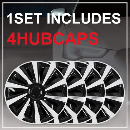 4pcs 15 Inch Wheel Cover Hub Cap, Universal Fit for Steel Wheels with ABS Material Design Fits Most Cars Trucks SUVs