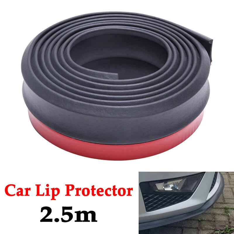 Universal Black Rubber Car Body Protector Front Lip Splitter Trim Bumper US