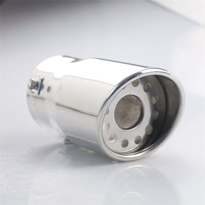 Exhaust Muffler 80mm Stainless Steel Bolt-on silver Angle-cut intercooled Tip A12X