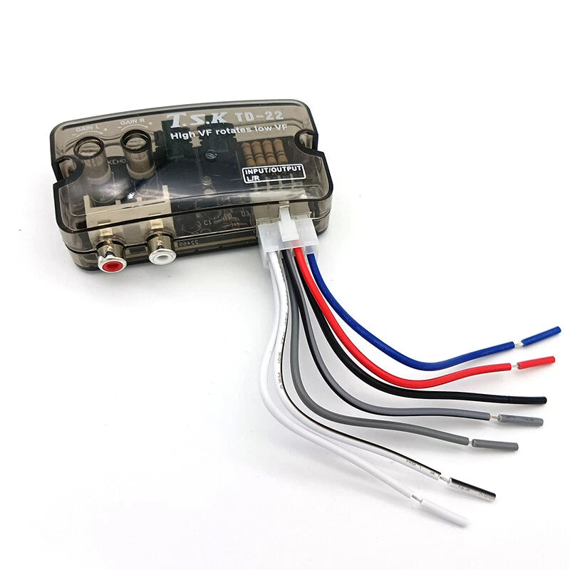 12V Auto Car Audio Converter RCA Stereo High To Low Adjustable Frequency Adap BK