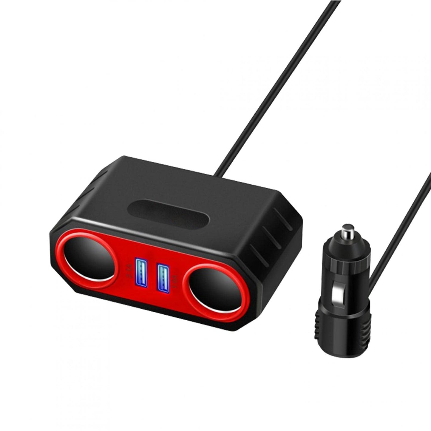 Mini Phone Charger Car Cigarette Lighter Adapter Socket Splitter 12V/24V Dual USB Ports for Navigator, Dashcam, Radar Detector and More