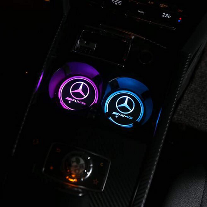Car LED Light Cup Mat – 7 Color Atmosphere Pad