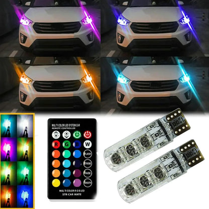 Parking Bulb with IR Remote for All Cars & Bikes (Pack of 2, Small, Multicolor)