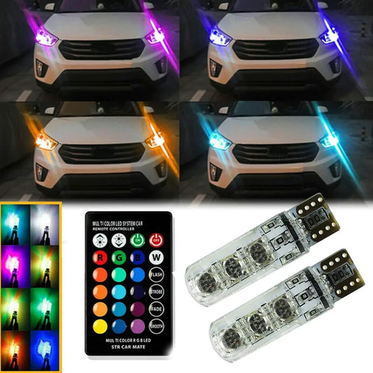 Parking Bulb with IR Remote for All Cars & Bikes (Pack of 2, Small, Multicolor)