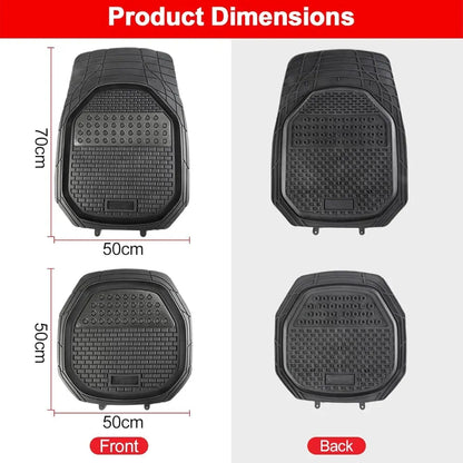 4 Piece Automotive Floor Mats Black Universal Fit Heavy Duty Rubber for all weather protection fits most Cars, SUVs, and Trucks