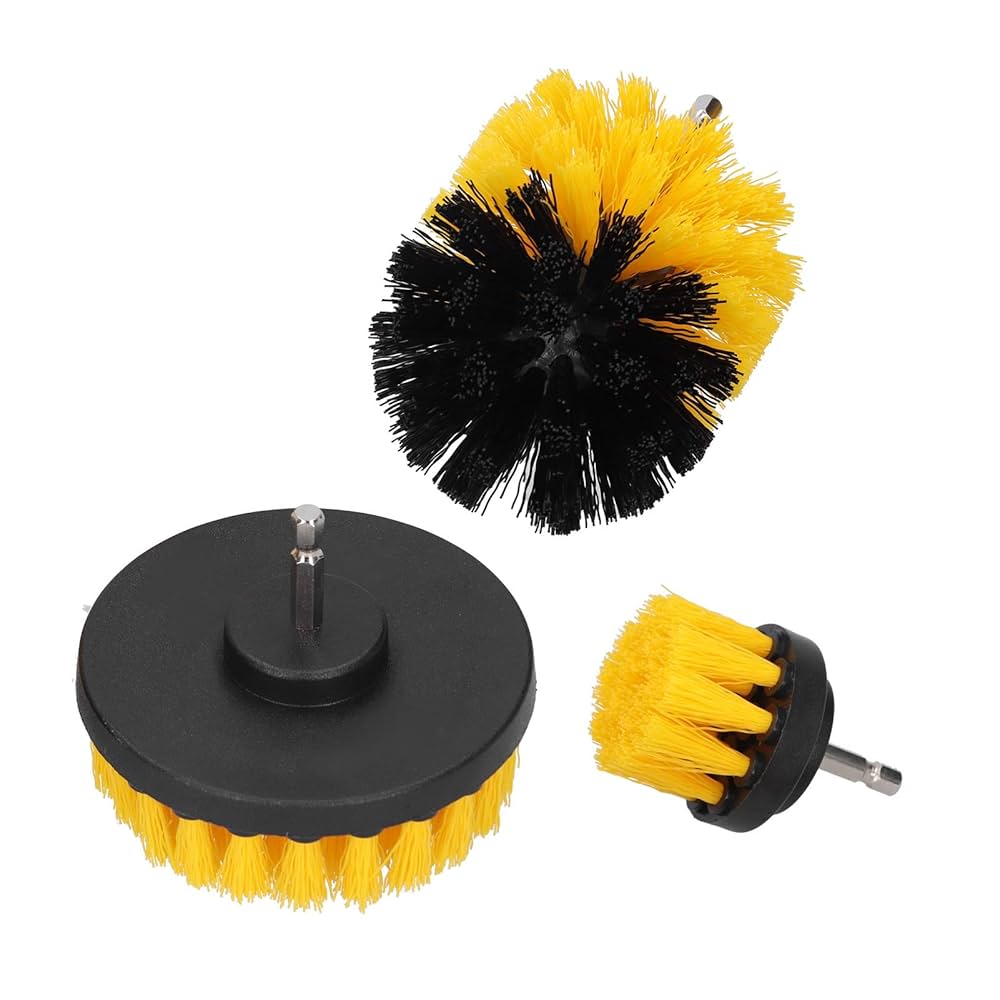 3Pcs Drill Brush Set Nylon Hair Power Scrubber Brush Floor Tile Cleaning Brush Drill Scrub Brushes Kit