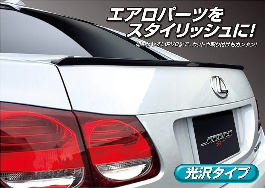 Rear Spoilers for Cars, Black or Carbon Fiber 3D Rubber Car Trunk Spoiler Roof Lip Trim Kit, Universal Automotive Exterior Accessory Punch-Free Tailgate Bumper Rear Spoiler Wing Sticker