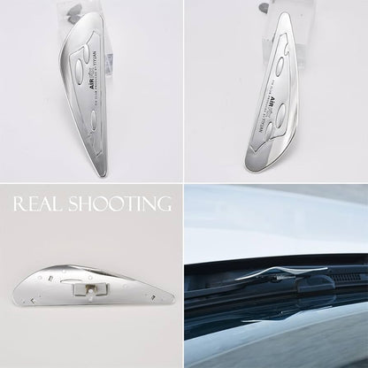 2 Pcs Silver Car Windscreen Wiper Stand Windshield Wiper Wing Blade Spoiler Pressure Tablets