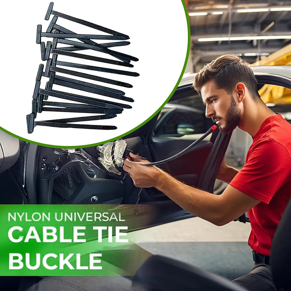 Nylon Cable Ties, Self-Locking Cable Tie Retainer, Push Mount Zip Ties,Bumper Holders For Cars, Zip Tie Lock Wire Holder For Maintenance Automotive Engine Bay Wire Harness Restraint Tie