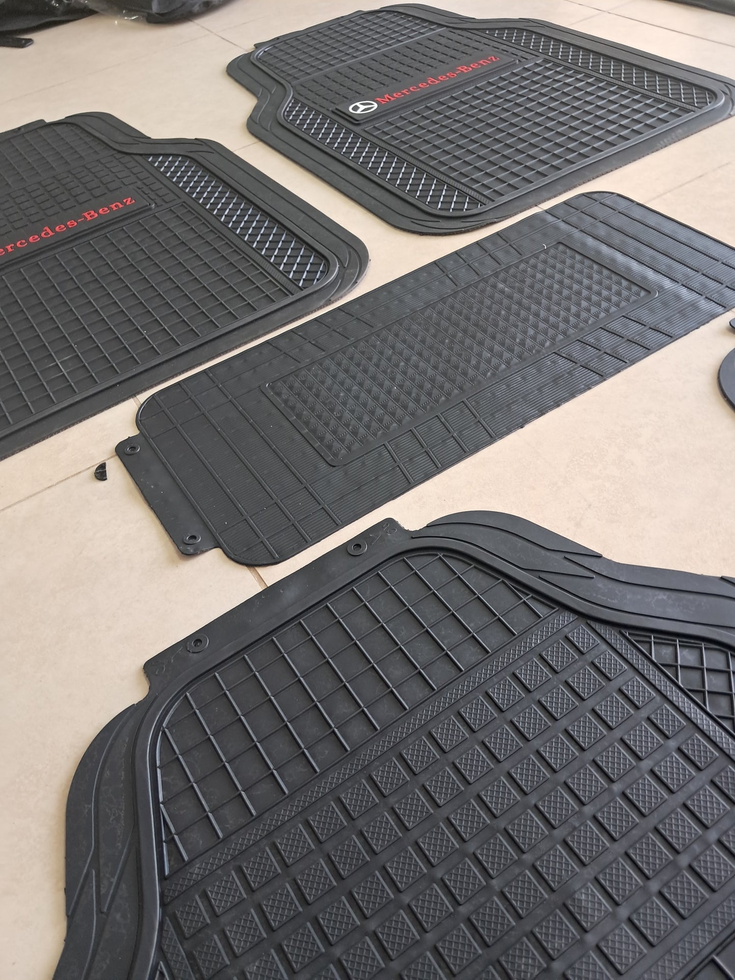 Mercedes SportLine Rubber Floor Mats – Anti-Slip All-Season 5 Piece Set