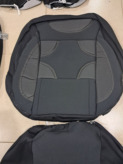 Universal Black Fabric & Leather Seat Covers – Sponge Padded