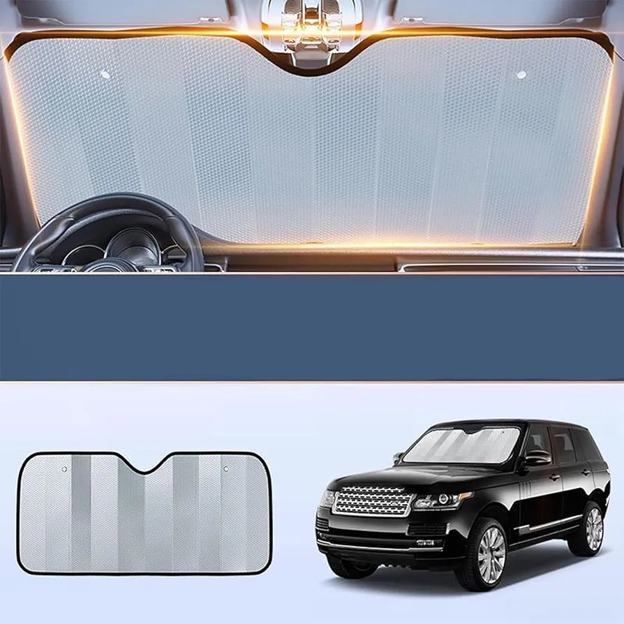 Windshield Sun Shade for Jaguar I-PACE 2018-2025 X590, Reflective Car Window Cover, Blocks UV Rays & Keeps Your Vehicle Cool, Foldable Auto Sun Visor -Easy to Install