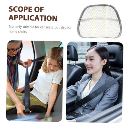 2pcs Car Seat Lumbar Support Pillow Breathable Mesh Back Cushion for Summer Comfort Ergonomic Design for Office and Vehicle Use Lumbar Support for Drivers and Long Journeys