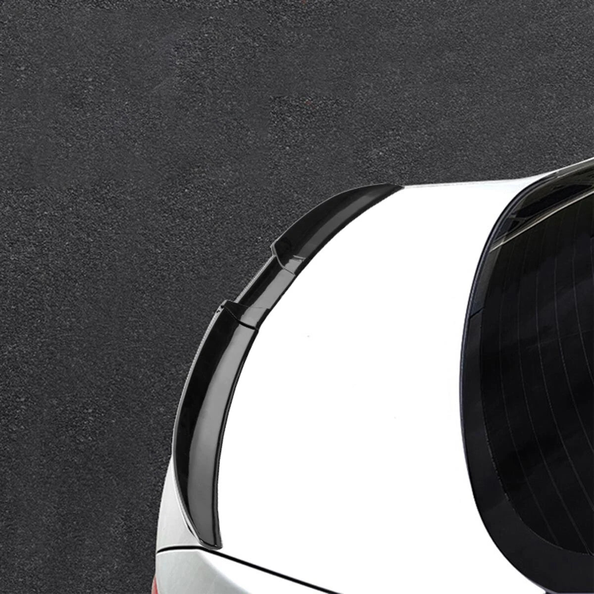 For All Cars Adjustable Rubber Rear Trunk Spoiler Lip Roof Tail Wing Black For Car Sedan Universal
