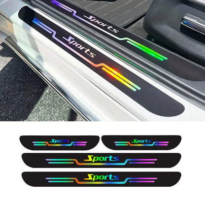 4PCS Car Door Sill Protector Strip Anti Scratch Threshold Bumper Film Sticker
