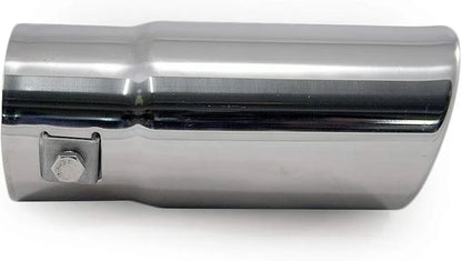 A7106 Exhaust Trim Tailpipe Universal Silencer Stainless Steel 7×7.5×15 CM Chrome AutoHobby