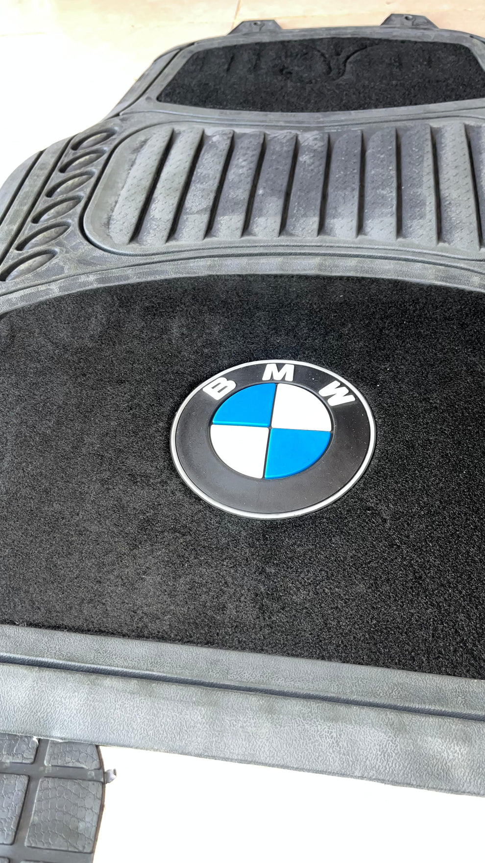 BMW Black Luxury Carpet & Rubber Floor Mats – Premium 5PCS Universal Set